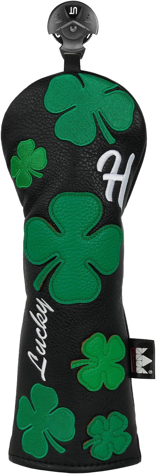 Craftsman Golf Green Lucky Clover Driver Wood Hybrid Headcover Blade Mallet Putter Cover for Scotty Cameron Taylormade Odyssey Also for Custom Version with Your Name Stitched