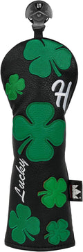 Craftsman Golf Green Lucky Clover Driver Wood Hybrid Headcover Blade Mallet Putter Cover for Scotty Cameron Taylormade Odyssey Also for Custom Version with Your Name Stitched