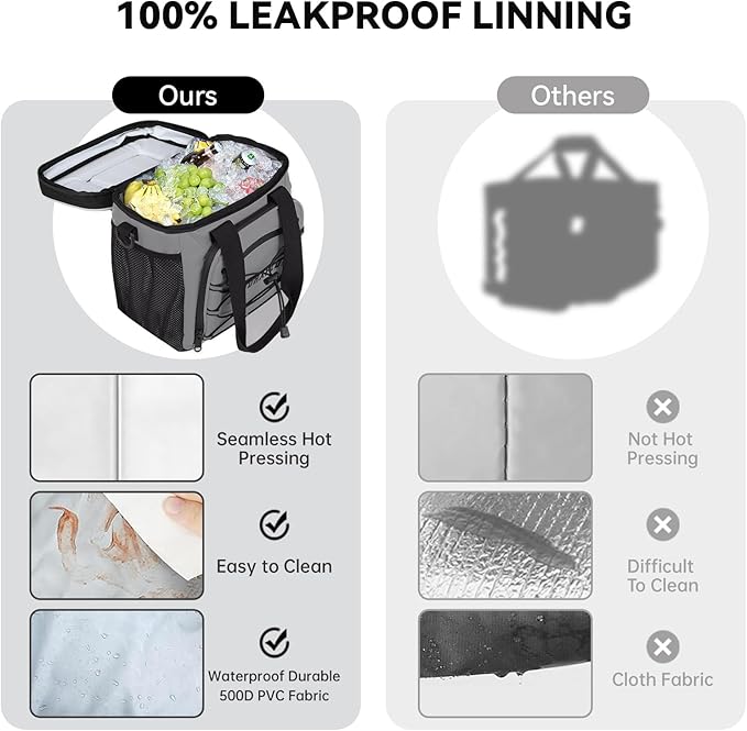 MORXPLOR Golf Cart Cooler with Magnetic Lid 12-Can Insulated Soft Cooler Bag Collapsible for Golf Cart,Golf Accessories,Lunch Camping Cooler Insulated Lunch Bag with Adjustable Shoulder Strap
