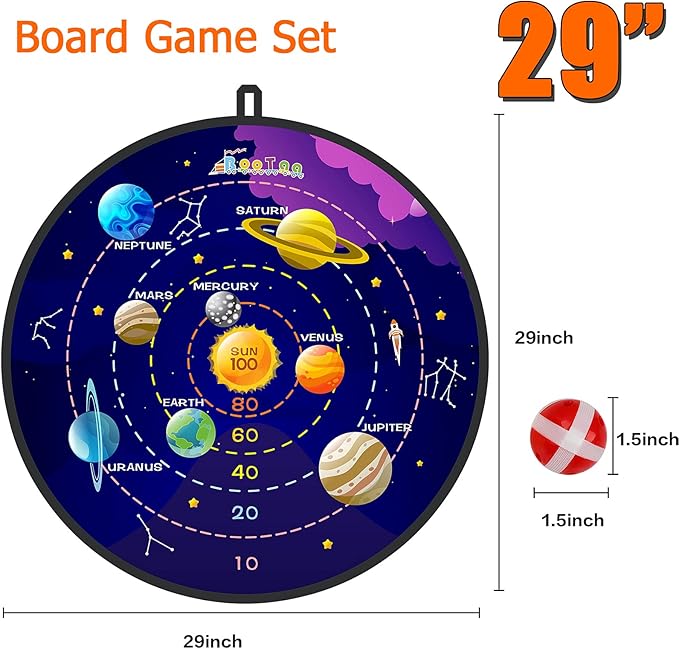 BooTaa 29" Large Dart Board for Kids, Kids Dart Board - Image 8