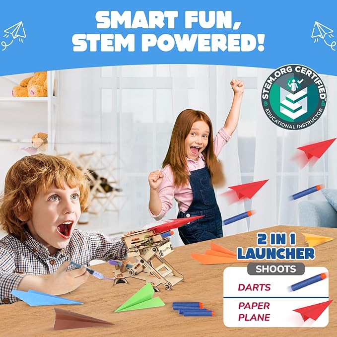 Smartivity DIY 2in1 Hydraulic Airplanes & Darts Launcher STEM Toy - Image 4