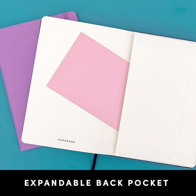 PAPERAGE Recycled Lined Journal Notebook, 160 Pages, Medium 5.6 in x 8 in - Image 5
