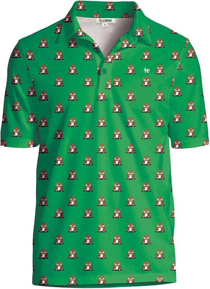 Tipsy Elves Men's Performance Golf Shirt - 4-Way Stretch, Quick Dry, Athletic Cut - Golf Polo