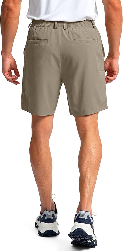 Pinkbomb Men's Golf Shorts with 6 Pockets Stretch Quick Dry Hiking Work Dress Shorts for Men