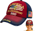 U.S.A 250th Anniversary Embroidered Baseball Cap Adjustable 1776-2026 Anniversary Birthday Retro Patriots Hat for Men Women