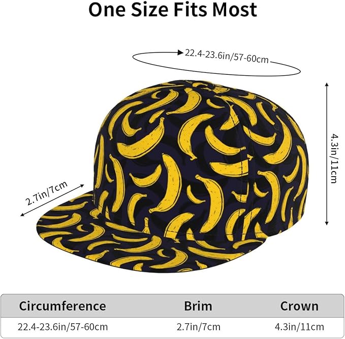 Fashion Snapback Hat for Men Women, Hip Hop Style Baseball Cap Flat Bill Hats Adjustable Trucker Sun Hat