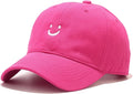 Umeepar Smile Face Baseball Cap for Women Men Adjustable Low Profile Unstructured Cotton Dad Hat