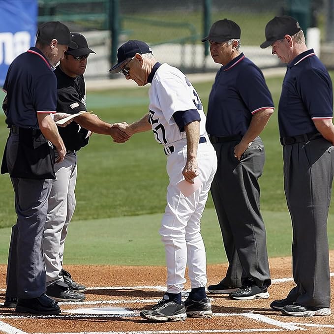 6 Pcs Baseball/Softball Umpire Accessories Set Including Umpire Shirt Hat Indicator Brush Ball Bag for Men Referee