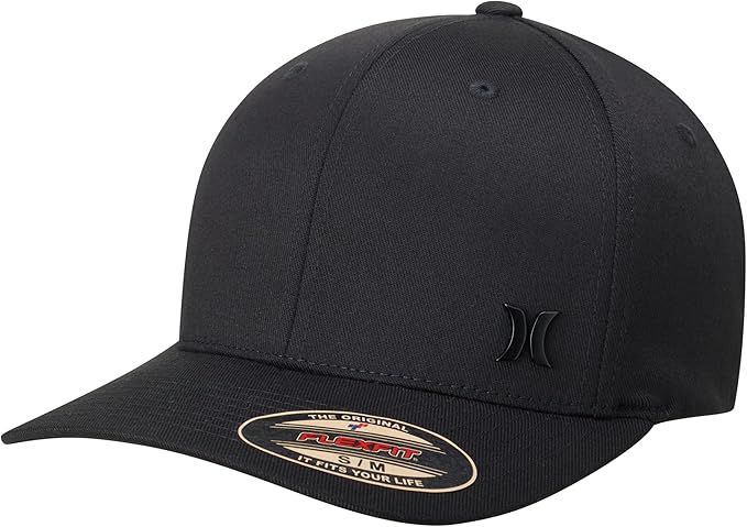 Hurley Mens Baseball Cap - Curved Brim Flexfit Ball Cap, Moisture Wicking Breathable Fitted Hat for Men
