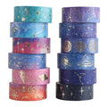 12 Rolls Galaxy Washi Tape Set, Bullet Journal, DIY Crafts, Gift Wrapping by Esweny