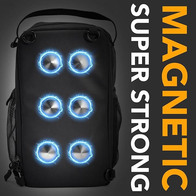 Magnetic Gym Bag for Men & Women - Compact Crossbody Workout Golf Bag with Magnetic Pouch and Touchscreen | Lightweight Small Gym Bag for Fitness, Golf, Travel | Water-Resistant & Durable Design