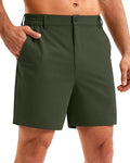 Pudolla Men's Casual Shorts 7"/9"/5" Lightweight Golf Shorts with 3 Pockets Stretch Quick Dry Comfy Work Shorts
