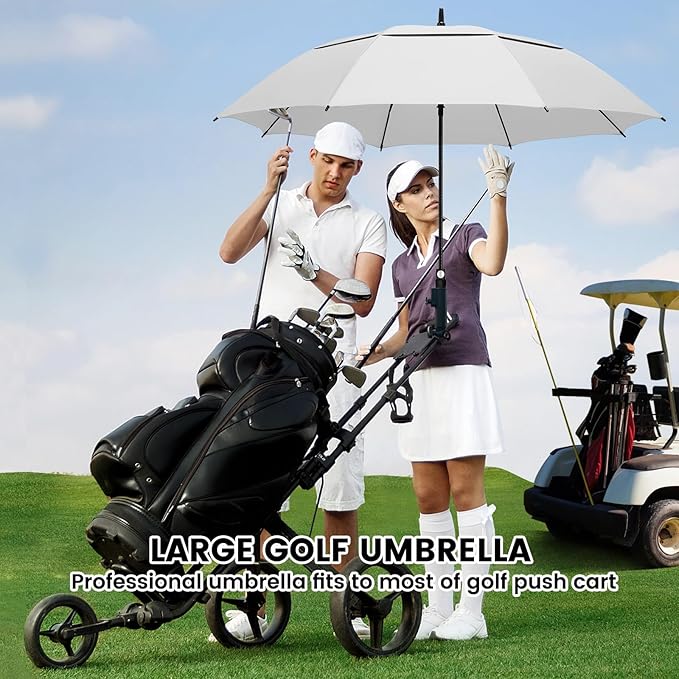 ZOMAKE Golf Umbrella Windproof, Extra Large Oversized Heavy Duty Double Canopy for Rain, Sports Games & Push Cart(51/54/62/68/72Inch)