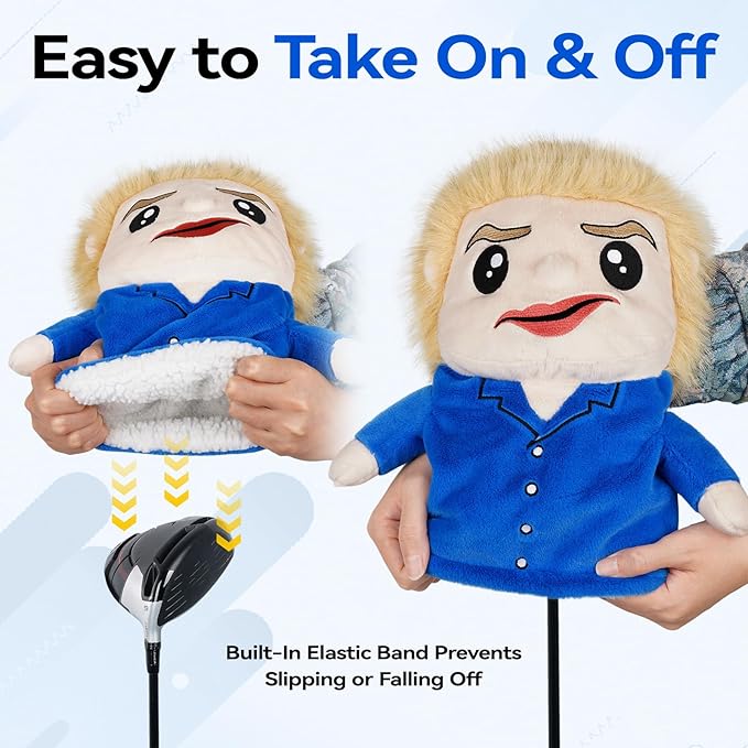 Funny Driver Headcover, Creative Plush Golf Driver Head Covers Fits Standard 460CC Driver Head, Unique Golf Gift & Accessories for Men and Women