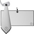 Ghost Golf Magnetic Towel (Caddie) - Premium Ultra-Absorbent Microfiber Golf Towel with Magnet for Golf Carts or Clubs - 18" x 40" Golfing Gear - Waffle Weave Pattern (White)