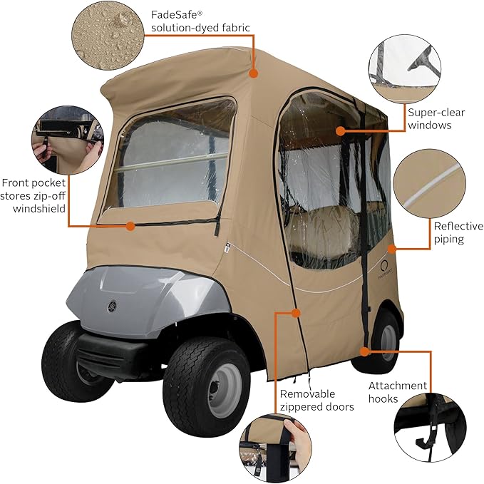 Classic Accessories Fairway Golf Cart FadeSafe Enclosure for Yamaha