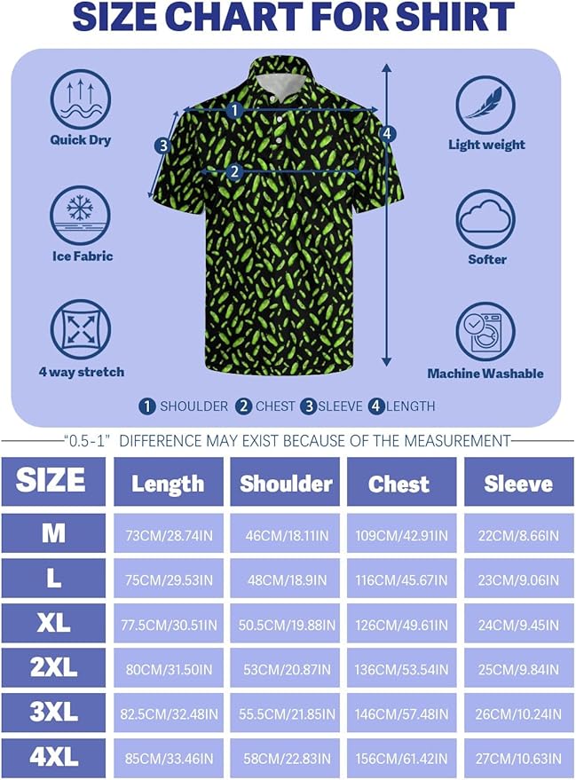 HUURAY Funny Golf Polos for Men Funny Print Short Sleeve Shirts Quick Dry Polo Shirts Hawaiian Shirt Performance Golf Outfits