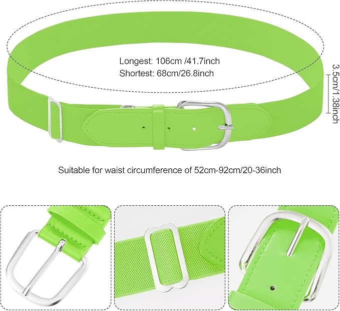 Dxhycc Youth Baseball Socks and Belt Combo Set Softball Baseball Socks and Elastic Waist Belt for Youth Boys Girls