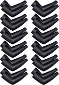 12 Pairs Sports Arm Sleeves for Kids Basketball Baseball Arm Sleeves UV Sun Protection Cooling Arm Cover Sleeve