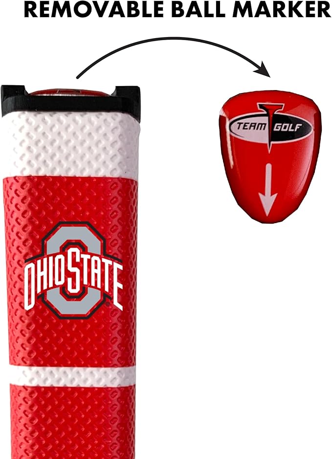 Team Golf NCAA Golf Putter Grip with Removable Gel Top Ball Marker, Durable Wide Grip & Easy to Control