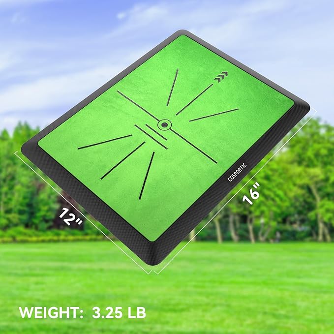 Golf Hitting Mat, Golf Training Mat for Swing Path Feedback Detection Batting,Extra Replaceable Golf Practice Mat, Golf Gifts for Men Women for Home Indoor Outdoor