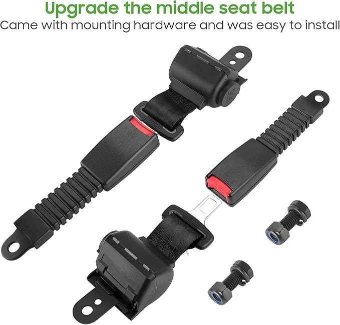 10L0L Retractable Golf Cart Seat Belts - Universal Retractable Seat Belts for Yamaha EZGO, Club Car, Go Kart, UTV