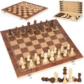 Chess Checkers Backgammon 3-in-1 Board Games Sets, Wooden Chess Set by Chdousha
