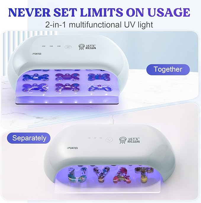 LET'S RESIN UV Light Advanced, Two-Sided Longer time Setting UV Resin Light - Image 2