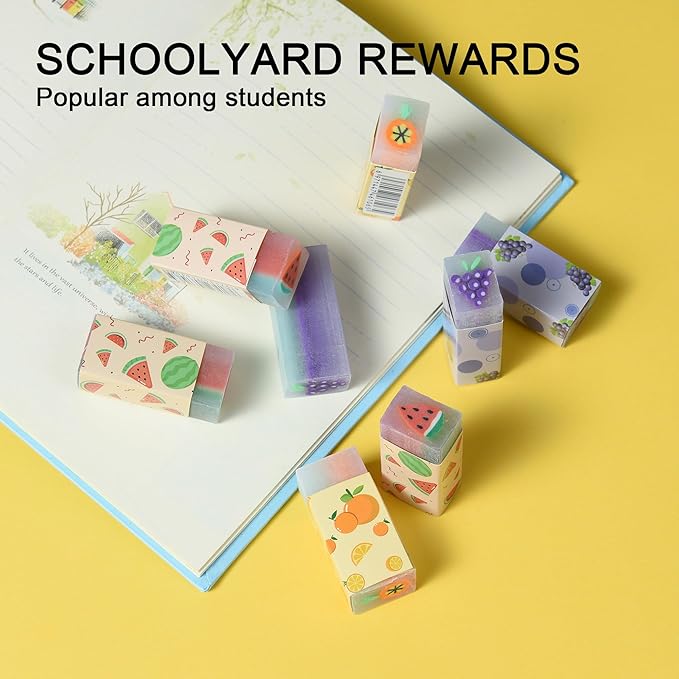 HILAZA 18Pcs Cute Fruit Erasers - Image 7