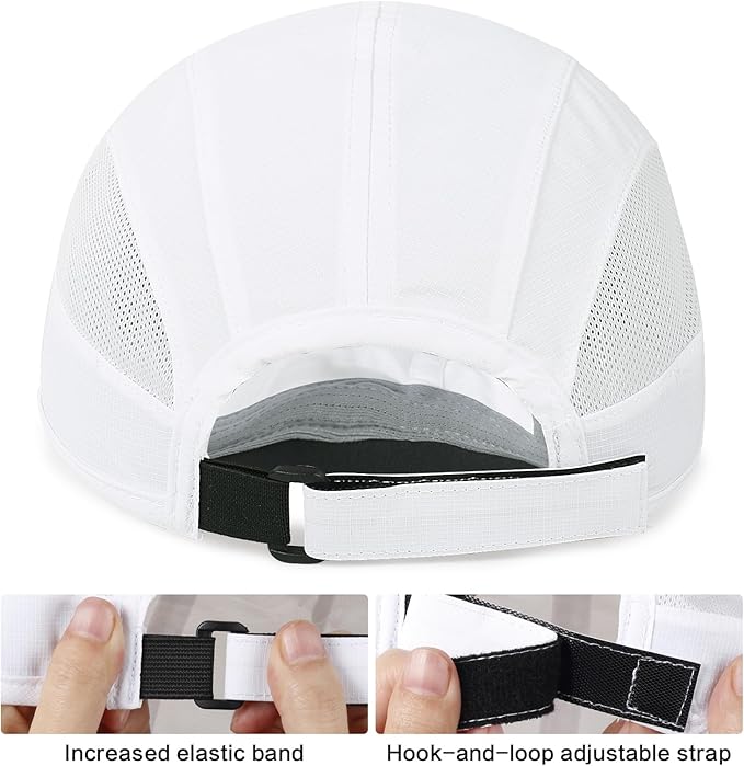 HH HOFNEN Quick Dry Baseball Cap Unstructured Running Cap Water-Resistant UPF 50+ Mesh Golf Sun Hats for Men Women