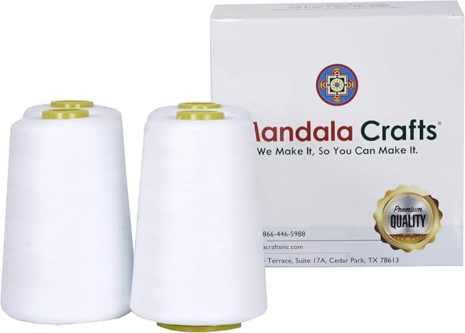 Mandala Crafts 4 Pack of Serger Threads Cones Spools - Image 3