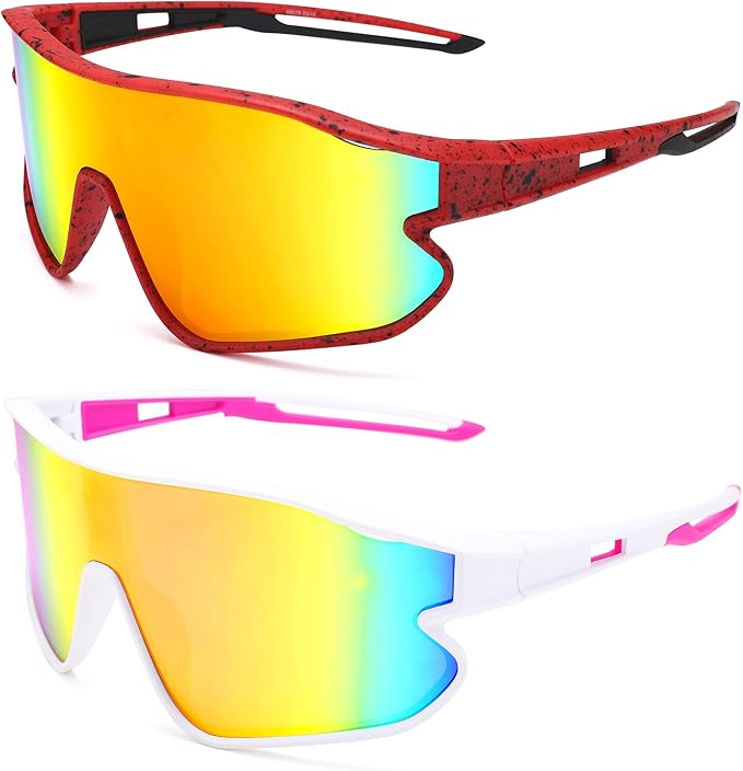 Kids Baseball Sunglasses - Youth Baseball Sunglasses for Boys Girls - Sports Softball Shades Age 6-14