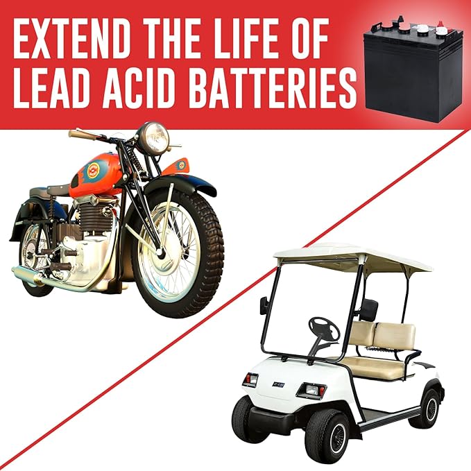Battery Restore Desulfator Solution - 64 oz Refill - Lead Acid Battery Reconditioning for Golf Carts, Motorcycles, Boats & ATVs - Extends Life & Charging Capacity - Non-Toxic - Made in the USA