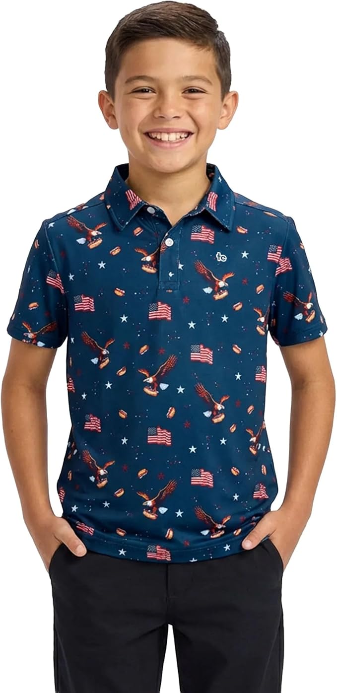 Tipsy Elves Kids and Toddlers Golf Shirts - Athletic Comfort Fit with Quick Dry Material