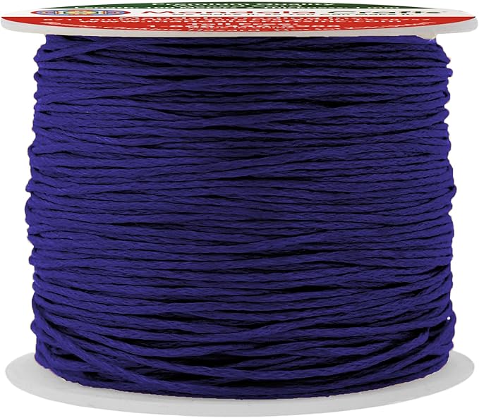 Mandala Crafts 1mm 109 Yards Dark Indigo Cotton Waxed Cord by MandalaCrafts