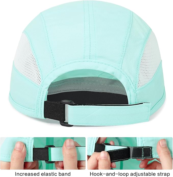 HH HOFNEN Quick Dry Baseball Cap Unstructured Running Cap Water-Resistant UPF 50+ Mesh Golf Sun Hats for Men Women