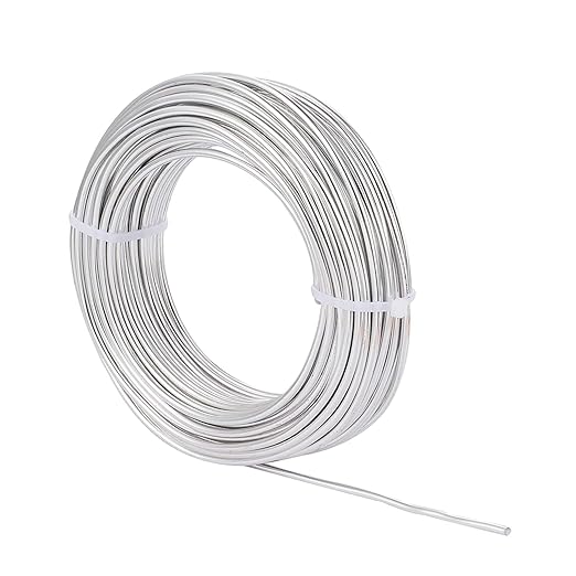 Fashewelry 65.6 Feet 3.5mm Aluminum Wire Silver Bendable Metal Craft Wire - Image 2