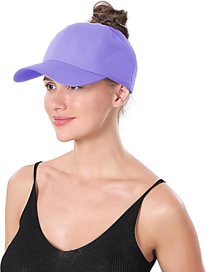 ZTL Women's High Ponytail Baseball Cap Performance Running Hat Quick Dry Mesh Sports Cap Unstructured Dad Trucker Hats