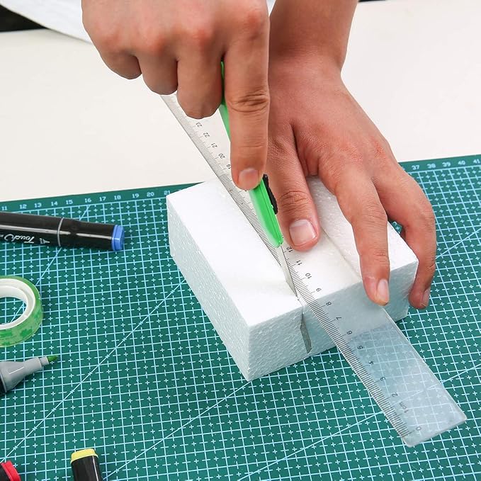 Crafare 4X4X2 Inch Craft Foam Blocks 24 Pack Polystyrene Brick - Image 5