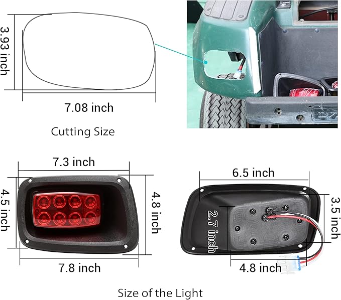 10L0L Golf Cart Light Kits for EZGO TXT (1996-2013), 12V Headlight Kit with Turn Signals Switch Horn Brake Lights, Mail Wire Harness, Street Legal Light Kit (For EZGO TXT - Upgrade Set)