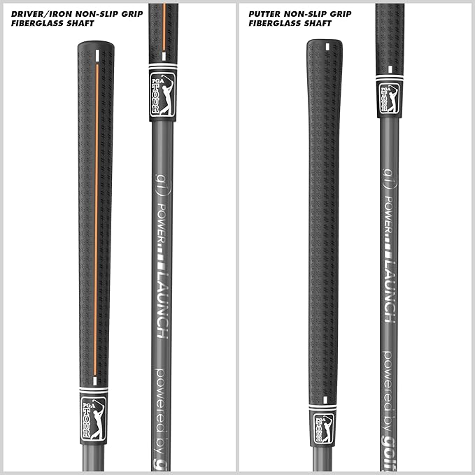 PGA Tour Youth Golf Club Set for Ages 5-15+ (3’5”-5’10”), Right and Left-Handed Kids Golf Sets – Beginner Junior Golf Clubs with Lightweight Stand Bag, Mallet Putter, Hybrid, Driver