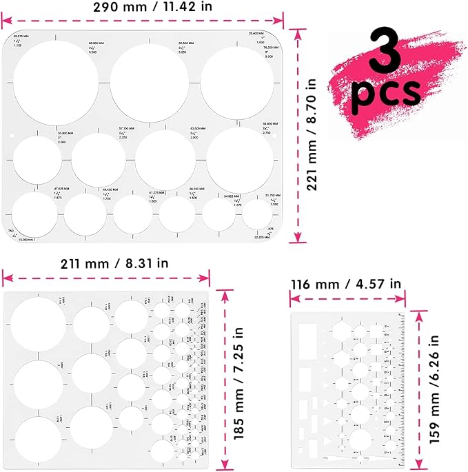 Tamaki Circle Template Circle Round Stencil Templates - Image 2