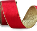 Ribbli Red Velvet Wired Ribbon 2.5 Inch Red Velvet by Ribbli