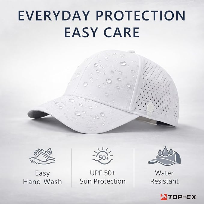 UVCoolix™ Cooling Sweatband Baseball Cap for Hot Weather,Breathable Sun Protection,Water-Resistant Golf Performance Hat