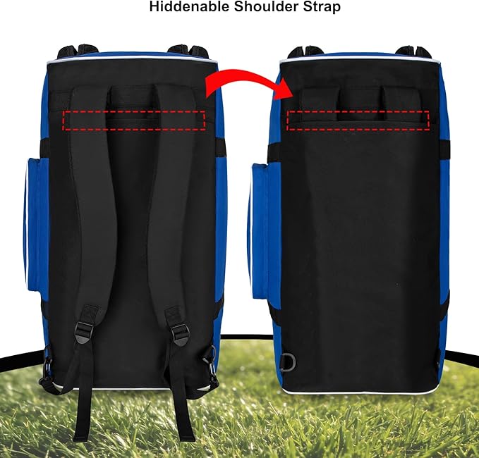 LARIPOP Baseball Bag Softball Duffel Bag for Youth Adult, 70L Sports Gear Bag with Bat Sleeves & Shoe Compartment