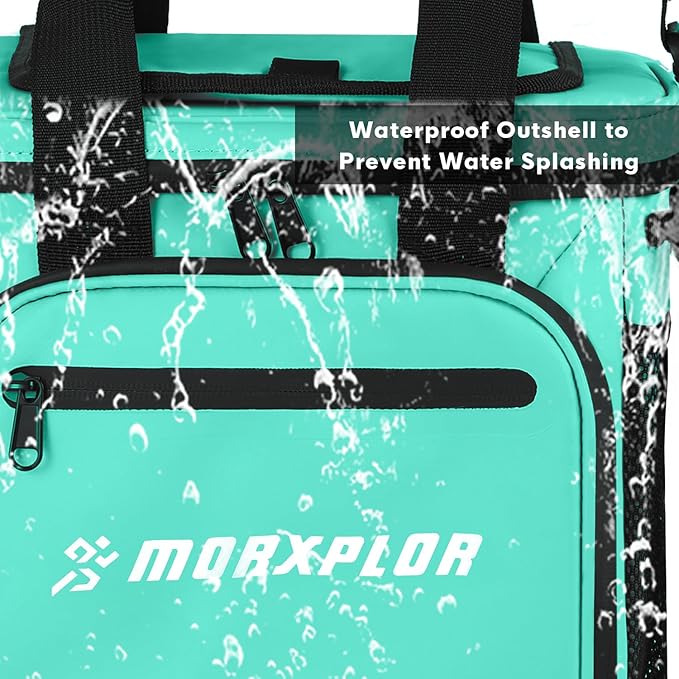 MORXPLOR Golf Cart Cooler with Magnetic Lid 12-Can Insulated Soft Cooler Bag Collapsible for Golf Cart,Golf Accessories,Lunch Camping Cooler Insulated Lunch Bag with Adjustable Shoulder Strap