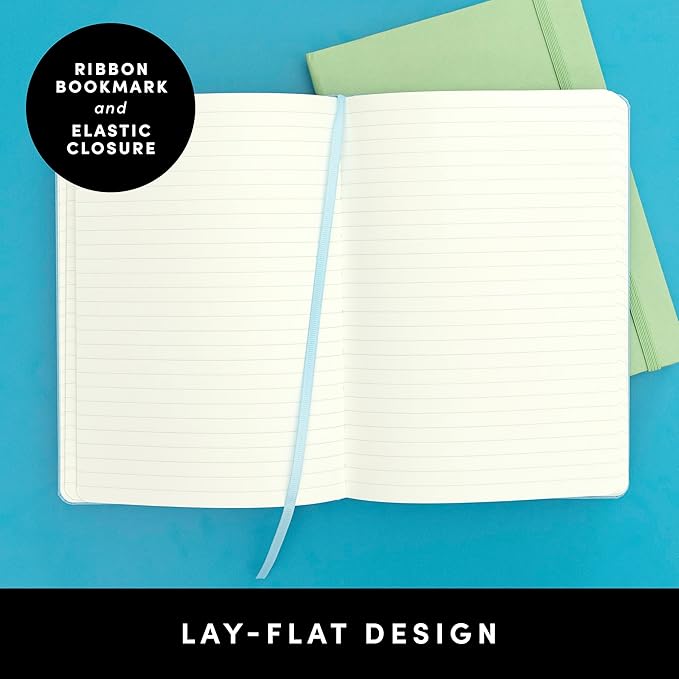 PAPERAGE Lined Journal Notebook, 5 Pack, 160 Pages, Medium 5.6 in x 8 in - Image 3