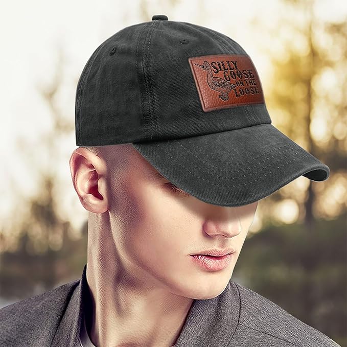 Funny Goose Hat Silly Goose On The Loose Hat Men Baseball Hats Funny Cap