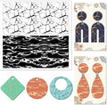 CHGCRAFT Natural Texture Polymer Clay Texture Sheets Cracks Water Pattern by chgcraft