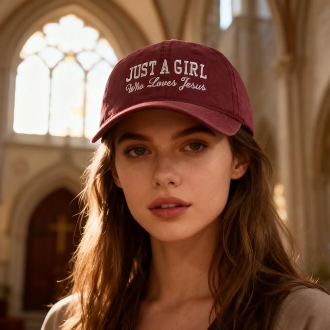 Faith Christian Patriotic Embroidered Baseball Cap, Vintage Cotton Dad Hat for Men Women, Birthday